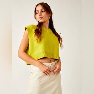 Free People Acid Lime Easy Street Vest